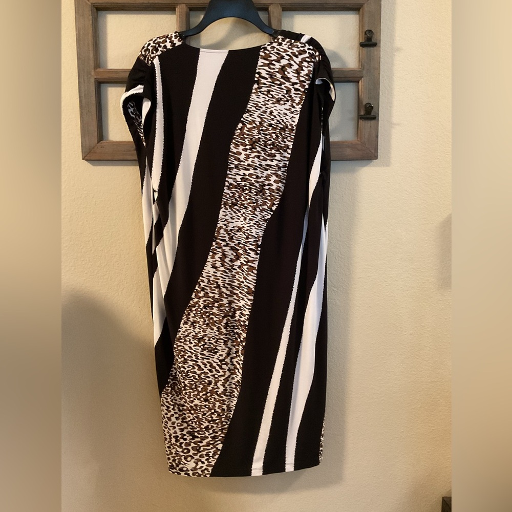 Chico’s Leopard print and stripes Dress - Picture 2 of 4